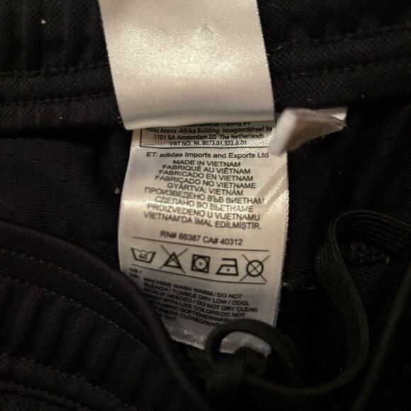 Adidas Tiro Tapered Track Pants Black White Stripe Jogger Climacool Size Medium - Picture 8 of 8